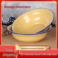 Retro emalinis sriubos ir makaronų dubuo: Nostalgijos įkvėptas sustiprintas dizainas buitiniam naudojimui 16 cm [200 per box]