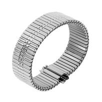 Nerūdijančio plieno laikrodžio apyrankė 16mm-22mm Elastinga juosta Reguliuojamas plotis Metalinės laikrodžio apyrankės Pakeičiama apyrankė Universalus apyrankė 16-22mm sidabras