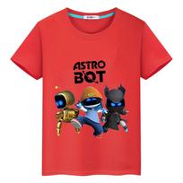 „Game Astro Bot“ marškinėliai vaikams, berniukams, 10 metų, 100 % medvilnės spausdinti anime trumpi Kawaii viršūnės, animacinių filmukų marškinėliai, vienetiniai mergaičių drabužiai 100 raudona