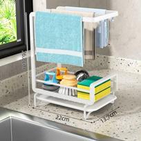 Easy Clean Tabletop Storage Rack Punch Free Drainer Shelf Durable Bathroom Shelf juoda
