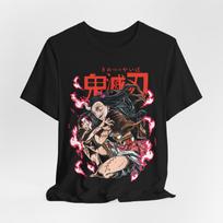 Nezuko Anime Unisex T-Shirt Mens Womens Tees Top Tee Tops, Graphic T-Shirt Mens Womens Tees Top Tee Tops, Manga Shirt for Fans, Cosplay XL
