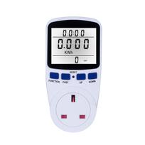 LCD ekranas Elektra sunaudojimas Maitinimo matuoklio lizdas Energija Vatai Voltai Amperai Vatai KWH Sunaudojimas With Backlight-UK Plug
