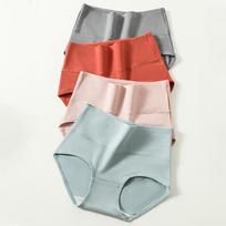 Didelio dydžio M-5XL 4 vnt. kelnaitės su aukštu juosmeniu, moteriškos medvilninės apatinės trikotažo spausdinimas, besiūlės kelnaitės, moteriškas apatinis trikotažas M