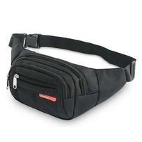 Įprastas sportinis liemens krepšys Daugiafunkcis bėgimo „Fanny Pack“ lauko treniruoklių salės kelionės kelionės vandeniui atsparus kišeninis maišelis juoda