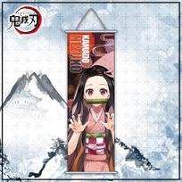 „Demon Slayer“ sieninė diagrama Anime Kamado Tanjiro Nezuko drobės plakatas Šiuolaikinis namų dekoravimas Svetainės pakabukas Dovana