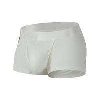 1vnt Sexy U Bulge Pouch atviras priekinis bokserio kelnaitės šortai medvilninės kelnaitės didelio dydžio, pralaidžios orui 3XL balta