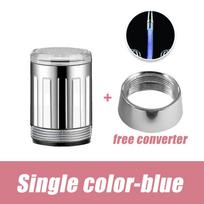 Led vandens maišytuvas Stream Light Virtuvė vonios kambarys dušo čiaupo maišytuvo antgalis 7 spalvos keitimo temperatūros jutiklis šviesos maišytuvas Led Single color-blue