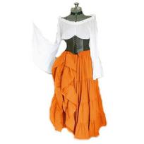 Moteriška Gotikinė Cosplay Retro ilgio suknelė iki grindų S geltona