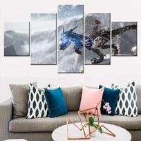 5 Pieces Wall Art Drobė Plakatų Žaidimai Horizontas Uždraustas Vakaras Tapetai Tapyba Svetainė Miegamasis Freska Paveikslėlis Spausdinti Meno kūriniai 20x35cm*2  20x45cm*2  20x55cm*1