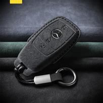 Zomšinis odinis automobilio raktų dėklas, skirtas Mercedes Benz E klasės W213 W205 E200 E260 E300 E320 AMG CLA 20 18 2019 2020 nuotolinio valdymo pulto korpuso dėklas