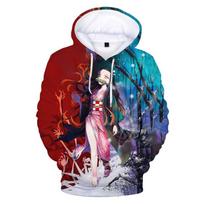 Vyriški moteriški gobtuvai Anime Demon Slayer Kamado Nezuko 3D Print Hoodie Megztiniai Mados Kasdienis Harajuku Street Hoodie XXL