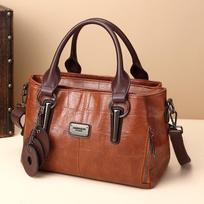 Moterų pečių krepšys Retro nešiojamas, didelės talpos kelių skyrių krepšys Messenger rankinė Europoje ir Amerikoje 12cm*20cm*28cm ruda