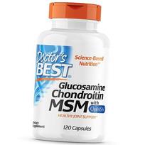 Gliukozamino chondroitinas MSM, gliukozamino chondroitinas su OptiMSM, Doctor's Best 240 kaps. (03327001) 120caps