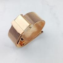 Laikrodžio apyrankė 12mm 14mm 18mm 20mm 22mm 24mm Universali nerūdijančio plieno metalinė laikrodžio apyrankė iškastinė apyrankė Juodojo rožinio aukso sidabro spalvos 20mm ryškiai rožinė
