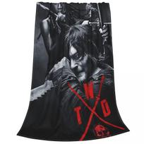 Siaubo filmo The Walking Dead pledas Fleece Baisus Rick Grimes Daryl Dixon Minkštas metamas pledas Automobiliui Sofai Lovai Miegamajam Antklodė 75x100cm 30x40in