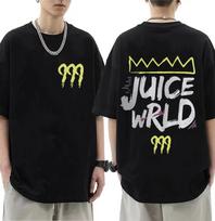 Reperio Juice Wrld 999 grafiniai marškinėliai unisex'o WoUnisex hiphopo vintažiniai marškinėliai trumpomis rankovėmis mada medvilniniai didelio dydžio marškinėliai gatvės drabužiai L