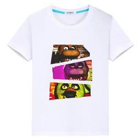 FNAF 100% medvilnės vasariniai marškinėliai animaciniu spaudu anime marškinėliai trumpi berniukų viršūnės meškutis zuikutis pasididžiavimo marškinėliai y2k vienas gabalas vaikiški drabužiai mergaitėms 100 balta
