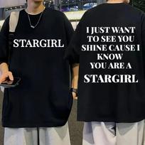 The Weeknd Merch Stargirl Interlude raidžių spaudinio marškinėliai Unisex moteriški Hip Hop medvilniniai trumparankoviai marškinėliai didelio dydžio gatvės stiliaus viršutiniai drabužiai L