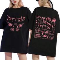 Dainininkė Melanie Martinez Portals Muzikos albumo spausdinimo marškinėliai Vasaros mados poros Streetwear Unisex Moterys Harajuku dideli marškinėliai L