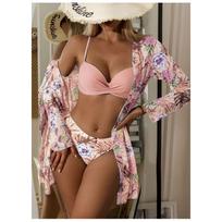 Moteriškas bikinis Seksualus maudymosi kostiumėlis aukštu juosmeniu Paplūdimio maudymosi kostiumėlis Moteriškas vasaros maudymosi kostiumėlis S