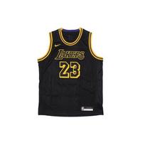 Nike Los Angeles Lakers Nr. 23 LeBron James jaunimo be rankovių krepšinio marškinėliai Unisex marškinėliai Juodi 3Z2B7BY1P-LAKJL S