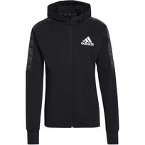 Adidas Logotipo Spausdinimo Dryžuotas Užtrauktuku Užsegamas Džemperis Striukė Vyriškos Striukės Juoda GV5302 M