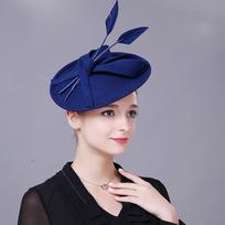 Fascinators Moteriška gėlių derbio kepurė kokteilių balių vestuvių kepurė su juostele mėlyna