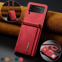 Samsung Z Flip 4 Anti-Slip prabangus piniginės funkcijos dėklas, skirtas Samsung Galaxy Z Flip 4 5G Flip4 mobiliojo telefono priedai Funda for Samsung Z Flip 4