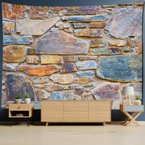 3D spausdinimas Spalvinga akmens medžio gobeleno siena Tapiz Hippie psichodelinis fono sienų dekoro audinys 95x70cm