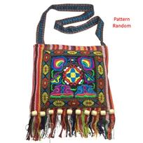 Moteriška Vintažinė Tautinė Etninė Tailando Indijos Boho Kutų Medvilnės Lino Pečių Krepšys Siuvinėjimo Gėlių Gobeleno Tote Messenger Krepšiai Red
