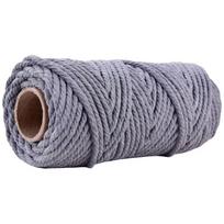 Makrame virvelė 5mm 50m 100% medvilnė 4 susuktas natūralus makramo virvelis, skirtas pasidaryk pats pakabinti ant sienos Kalėdiniai amatai Mezgimas namų dekoravimui 5mmx50m