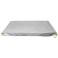 208x114x13cm priekabos brezento dangtis Universalus plokščias brezentas su atspindinčia juostele, sunkiasvorė brezento apsauga nuo UV spindulių sidabras