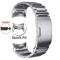 „No Gap“ titano dirželis skirtas „Samsung Galaxy Watch 7“ 44 mm apyrankė, klasikinė 47 mm 43 mm laikrodis 6 40 mm 5Pro 45 mm 4 klasikinė 42 mm 46 mm greitai pritvirtinama apyrankė Galaxy watch 7 44mm sidabras