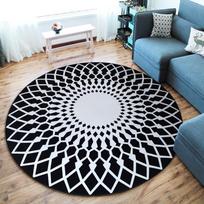 Prabangūs apskriti kilimai svetainei Geometriniai kavos staliukai Kilimėliai Miegamojo apdaila Paprasti namų grindų kilimėliai 60CM*60CM
