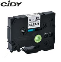 Su Brother suderinama juostelė CiDY TZe 131 12 mm juodas tekstas/skaidri juostelė