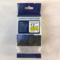 Su Brother suderinama pastiprinta juostelė CiDY TZe S631 12 mm juodas tekstas/geltona juostelė