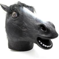 Horse Mask Party Dress Up Arklio galvos kaukės suaugusiems Vyrų maskaradas juoda