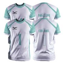 Haikyuu Aoba Johsai Balta Animacinis Anime Cosplay Vyriškas Vasarinis Trumpomis Rankovėmis Vaikų Marškinėliai Viršūnės 2024 Mada Moteriški Marškinėliai M mėlyna