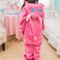 Vaikų Kigurumi Cat Onesie pižama mergaičių kombinezonas gyvūnams miegui Kombinezonas pižama su gobtuvu be batų 100 ryškiai rožinė
