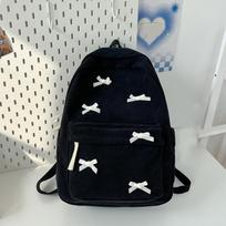 Mielos Bowknot estetinės kuprinės Lengvos mokyklinės knygų krepšiai Studentams Saldi kuprinė mergaitėms Moterų velveto koledžas Mochilas