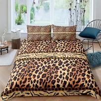 Leopardo patalynės komplektas karališko dydžio minkšti patalai dvigulis bohemiško rašto antklodės užvalkalas su pagalvės užvalkalu poliesterio antklodės užvalkalas suaugusiems 70x133cm 2pcs