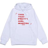 This That Pretty Girl Mantra Megztiniai JENNIE Dainininkė Grafikos mados megztiniai Gatvės apranga Hiphopo žiemos/rudens megztiniai su gobtuvu XS balta