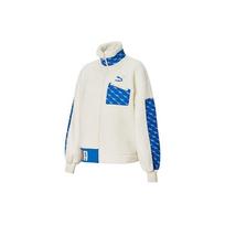 Puma Retro Faux Shearling Spliced Warm Fleece Jacket Women Jacket Off-White 532166-55 S