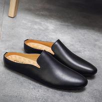 Madingi natūralios odos mokasinai Vyriški juodi Smailūs Universaliai Laisvalaikio Batai lauko pralaidūs Minkšti plokščiapadžiai vyrams zapatillas hombre 6.5 gray