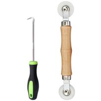 Screen Spline Roller Tool with Removal Hook Window Screen Tool Window Screen Repair Tool Double Wheel Piping Roller 2