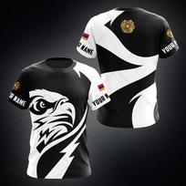 Individualizuoto pavadinimo Armėnijos herbo erelio grafikos marškinėliai Unisex vasaros laisvalaikio greitai džiūstantys apvalios kaklo marškinėliai laisvi vėsūs kasdieniai gatvės drabužių viršutiniai drabužiai M