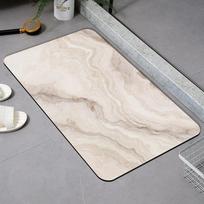 Lengvos prabangos marmuro tekstūros diatomito purvo sugeriantis greitai džiūstantis kilimėlis tualeto durims neslystantis ir purvinoms pėdoms kilimėlis 40x60cm (suction pad)