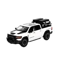 1/32 Dodge RAM MAMMOTH Pikapas Žaislinis Automobilis Miniatiūrinis Lieto Metalo Visureigio Modelis Atgal Traukiamas Garsas Šviesa Kolekcija Dovana Berniukui balta