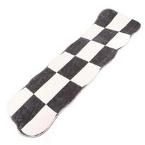 Bėgimo takelio kilimas Juodai baltas languotas raštas Vintažinis stilius Sugeriantis vandenį Atsparus dėmėms Bėgimo takelio kilimas 40x120cm balta/juoda