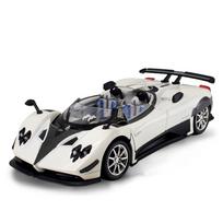 1/24 mastelio Pagani Zonda HP Barchetta lydinio koncepto sportinio automobilio modelis, metalinės liejimo transporto priemonės, automobilio modelis, garsas, šviesa, vaikų žaislas, dovana balta